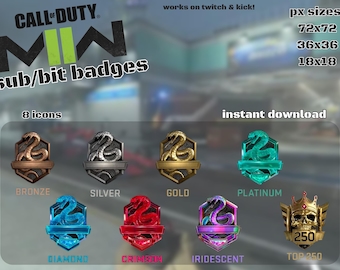 MWII Sub/Bit Badges for Twitch/Kick