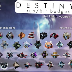 Destiny 2 Ghost Shells Sub/Bit-Abzeichen für Twitch/Kick