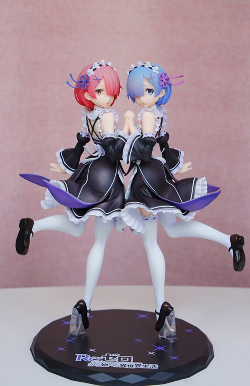 Rem and Ram Twins Holding Hands Figure Etsy