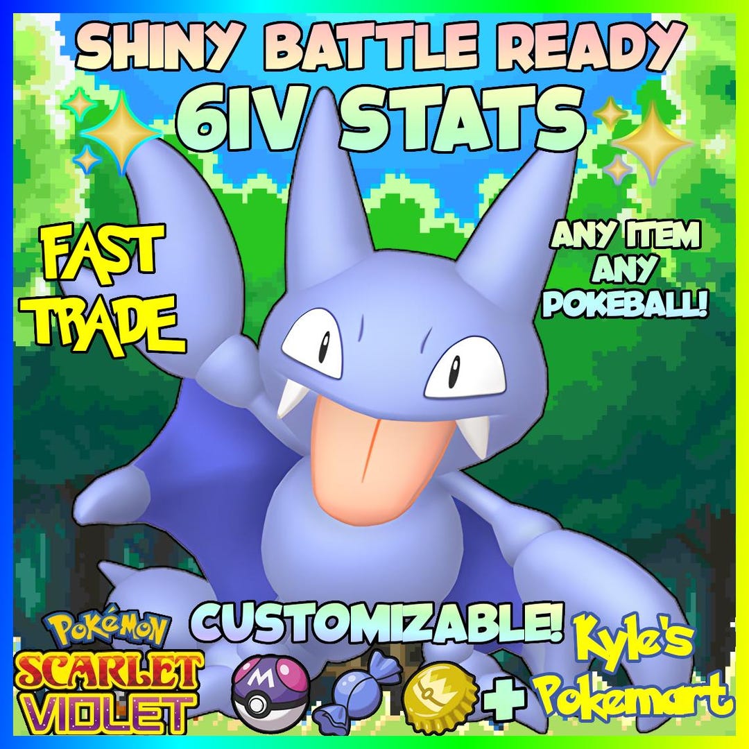 Shiny 6IV Gligar EV'D Pokemon Scarlet Violet SV Competitive Set Battle ...