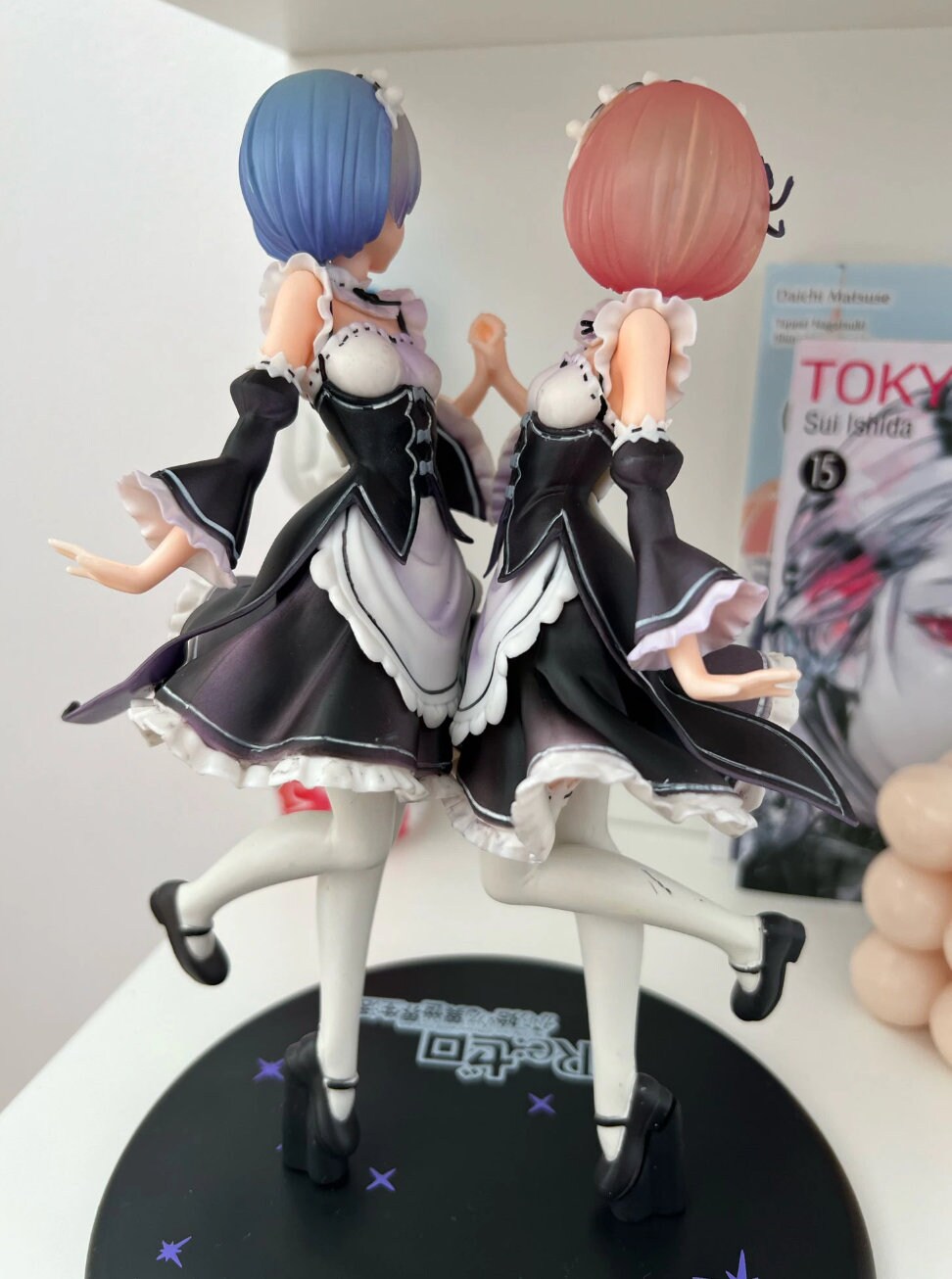 Rem and Ram Twins Holding Hands Figure Etsy