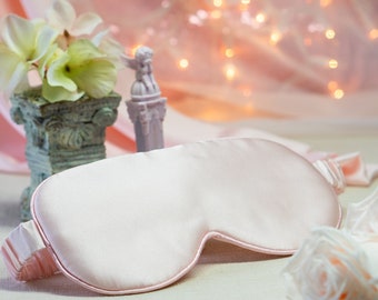 Silk eye mask, Sleep mask, Gift idea for her, Eye cover of 100% Mulberry Silk