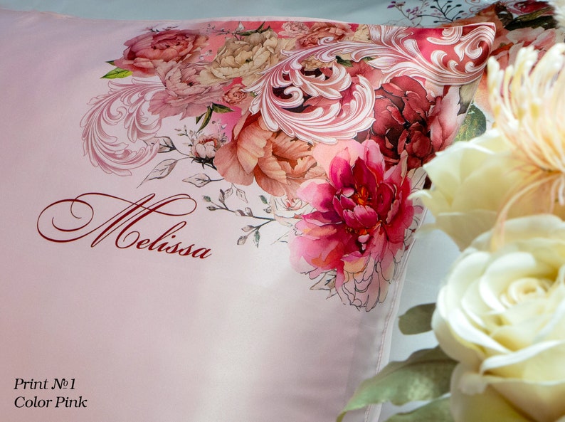 Custom Silk Pillowcase, Personalized Birthday Gift, Galentines Day Gift, Gifts for Wife, Luxury