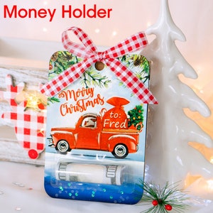 Personalized Christmas Money Holder for gift Personalized Money Card Gift Ideas for Family Christmas Gift for Teens Cash Gift holder teacher