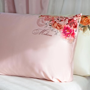 Nuttig cadeau voor haar 21e verjaardag Op maat gemaakt zijden cadeau voor haar Mulberry zijden monogram kussensloop Cadeau 8e verjaardag voor haar