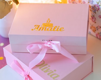 Personalized Birthday Keepsake Box: Custom Name Gift Box for Her
