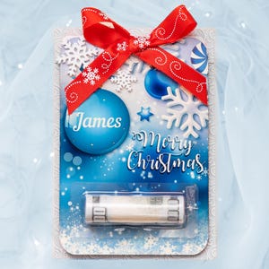 Porta-dinheiro de Natal personalizado para homem, cartão de dinheiro personalizado, ideia de presente para família, presente de Natal em dinheiro para adolescentes, envelopes de Natal