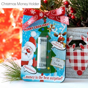 Weihnachten lustiger Geschenkkartenhalter Kundenspezifische Weihnachtskarte für ihn Geschenk von Santa Lustige Weihnachtsgeldhalter für Mitarbeiter Geschenke für Cash Bucks