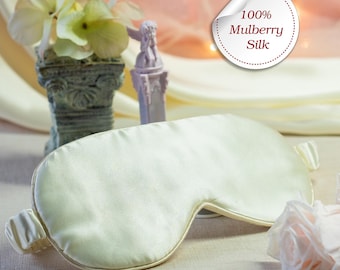 Eye Silk mask for women Self care gift for sleep, sleepover gift, eye pillow, travel mask, mulberry silk blindfold, sleep tech gift for wife