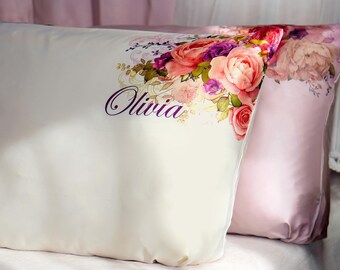 Personalized Silk Pillowcase Gift for Sister Custom Birthday Gift Idea Mulberry Silk Pillowcase Skin Care luxury Gift Set for Women