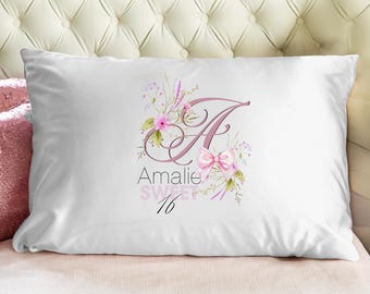 16th Birthday Gift for Teenage Girl, Custom Satin Pillow Cases
