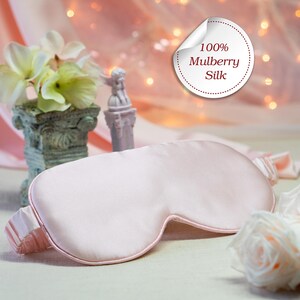 Silk eye mask for women self care gift for sleep, sleepover gift, eye pillow, travel mask, mulberry silk blindfold, sleep tech gift for wife