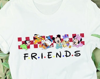 Cute Disney Friends T-Shirt, Disney Mickey Mouse Tee, Daisy Duck, Goofy, Minnie Mouse, Pluto, Donald Duck, Disneyland Trip, Kid Shirt,Unisex
