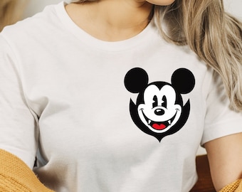Vampir Mickey Mouse T-Shirt, Disney Mickey Mouse Halloween Shirt, Taschen Design Disney T-Shirt, Disneyland T-Shirt, Kinder Shirt, Unisex Shirt Tee
