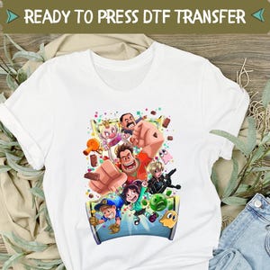 Wreck-It Ralph DTF Transfer, Disney Vanellope von Schweetz DTF, Disney Family Matching Ready To Press, Disneyland Squad Design,Magic Kingdom