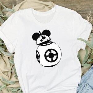 Mickey Droid Lustiges T-Shirt, Disney Mickey Mouse Shirt, Star Wars R2-D2 T-Shirt, Star Wars Droid Tees, Disney Geschenke, Mann Shirt, Frauen Shirt T