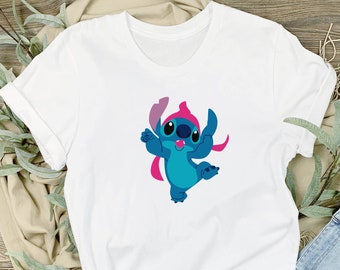 Cute Disney Stitch T-Shirt, Disney Lilo & Stitch Shirt, Pretty Disney Stitch T-Shirt, Disneyland Tees, Man Shirt Tee, Woman Shirt Tee