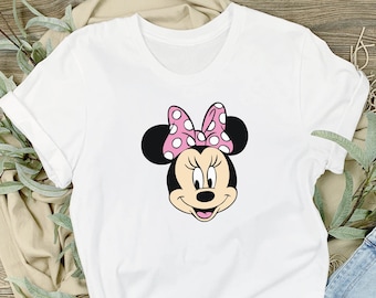 Linda camiseta de diseño de Minnie Mouse, camiseta de Minnie Mouse de Disney, camiseta de Minnie adorable de Disney, camiseta de Disneyland, camiseta de hombre, camiseta de mujer