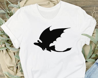 Toothless Silhouette Shirt, Disney How To Train Your Dragon, Disney Hiccup Outfit, Disney Toothless Vector Shirt, Kid T-Shirt, Woman T-Shirt