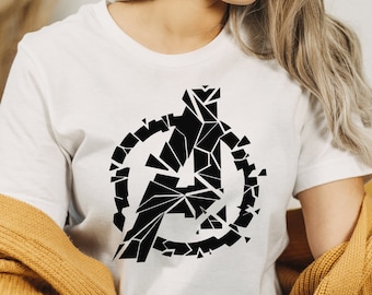 Cool Avengers-logotyp T-shirt, Marvel Avengers Hero Bella Canvas, Infinity War Avengers Design, Unisex Avengers End Game, Barn-T-shirt, Unisex-skjorta