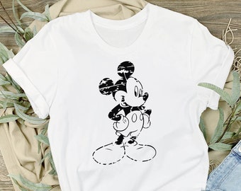 Cool Distressed Mickey Mouse t-shirt, camicia Disney Mickey Mouse, camicia Pretty Mickey Design, Disneyland Tee, Kid Shirt Tee, Woman Shirt Tee