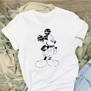 Cool Distressed Mickey Mouse T-Shirt, Disney Mickey Mouse Shirt, Pretty Mickey Design Shirt, Disneyland Tee, Kid Shirt Tee, Woman Shirt Tee