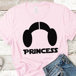 Funny Princess Leia T-shirt, Disney Star Wars Shirt, Disneyland Family Vacation, Star Wars Silhouette T, Kid Shirt, Woman Shirt, Unisex Tees