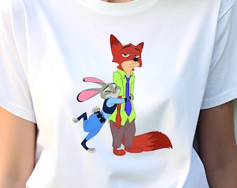 Zootopia T-Shirt, Disney Zootopia Judy Hopps and Nick Wilde Shirt, Disneyland Matching Tee, Disneyland Paris Trip, Kid Outfit, Unisex Tee