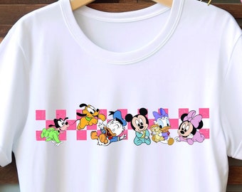 Cute Disney Sensational Six T-Shirt, Disney Mickey Mouse Tee, Daisy Duck, Goofy, Minnie Mouse, Pluto, Donald Duck, Disneyland Trip,Kid Shirt