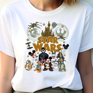 Star Wars Mickey Mouse T-Shirt, Disney Vintage Shirt, Disneyland Matching Outfit, Star Wars Family Tee, Kid Gift, Unisex Magic Kingdom Shirt
