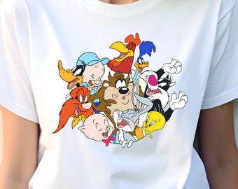 Looney Tunes Squad T-Shirt, Bugs Bunny Shirt, Warner Bros T-Shirt, Retro Space Jam Tees, Birthday Gifts, Unisex Outfit, Kid Bella Canvas