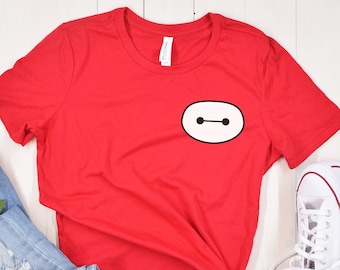 Cute Baymax T-Shirt, Disney Big Hero 6 Tee, Baymax Pocket Design Shirt, Disney Hiro Hamada, Disneyland Family Trip Tee, Kid Tee, Unisex Tee