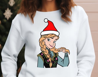 Cute Frozen Anna Christmas Sweatshirt, Disney Frozen Anna Hoodie, Disney Princess Christmas, Disneyland Shirt, Kid Shirt, Unisex Crewneck