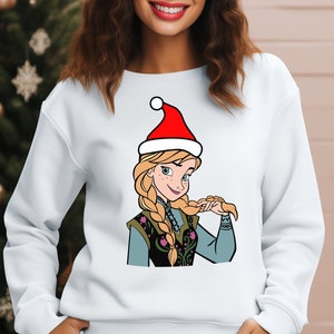 Cute Frozen Anna Christmas Sweatshirt, Disney Frozen Anna Hoodie, Disney Princess Christmas, Disneyland Shirt, Kid Shirt, Unisex Crewneck