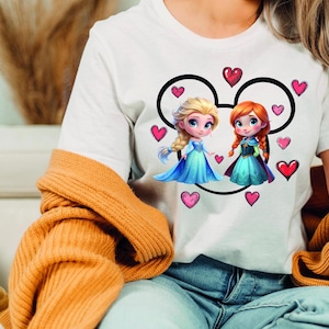 Frozen Elsa and Anna T-Shirt, Disney Frozen Princess Shirt, Disney Sisters Matching T-Shirt, Disneyland Family, Kid Shirt Tee, Unisex Shirt