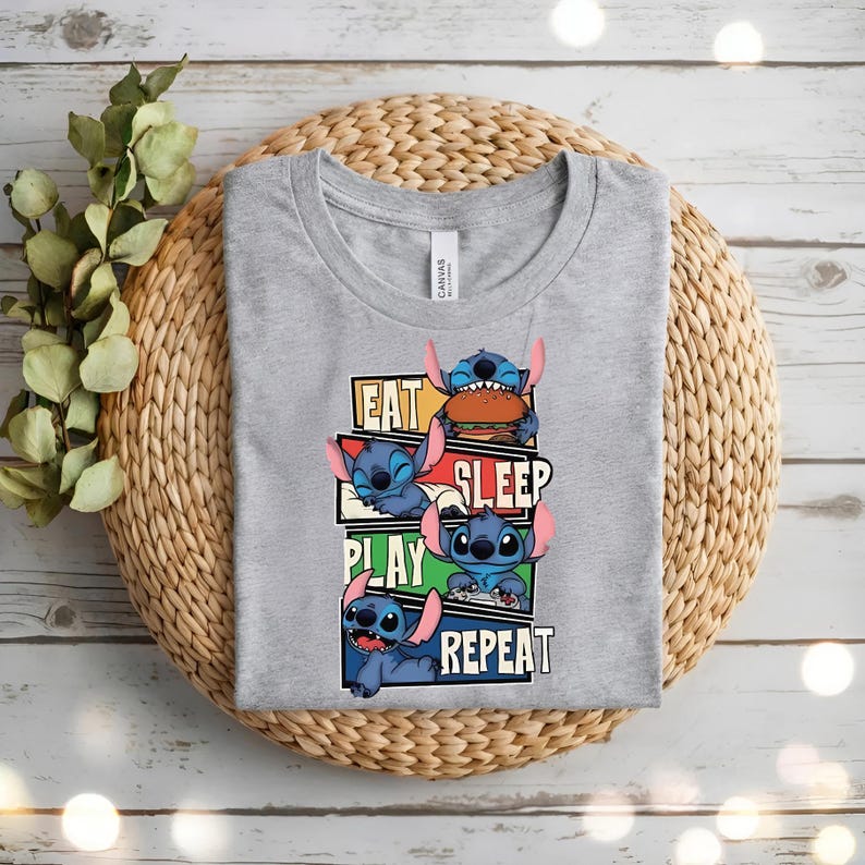 Cute Stitch T-Shirt, Disney Lilo&Stitch Shirt, Disneyland Family Tee, Magic Kingdom Crew, Unisex Outfit, Cotton Garment, Paris Memories image 2
