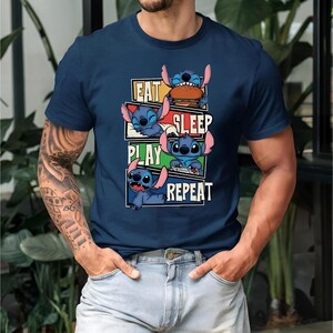Cute Stitch T-Shirt, Disney Lilo&Stitch Shirt, Disneyland Family Tee, Magic Kingdom Crew, Unisex Outfit, Cotton Garment, Paris Memories image 9