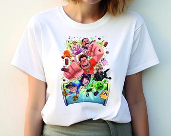 Camiseta de Ralph el Demoledor, camiseta de Vanellope de Disney, camiseta familiar de Disney, equipo de Disneyland, camisetas de regalo para niños, camiseta unisex, Disney World