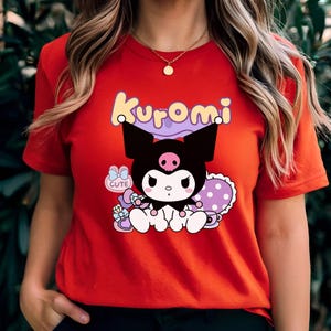 Kuromi Coquette T-shirt, Kawaii Hello Kitty Matchande Familjet-t-shirt, Semestervibbar, Magiska Tecknade Gåvor, Unisex Outfit, Present till Flickor bild 12