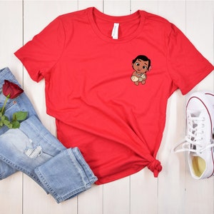 Söt Vaiana-t-shirt för babyn, Disney-tröja med fickdesign, fin Vaiana-t-shirt, Disneyland-tröjor, herr-t-shirt, kvinna-t-shirt, semester, presentoutfit bild 8