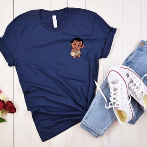 Söt Vaiana-t-shirt för babyn, Disney-tröja med fickdesign, fin Vaiana-t-shirt, Disneyland-tröjor, herr-t-shirt, kvinna-t-shirt, semester, presentoutfit bild 6