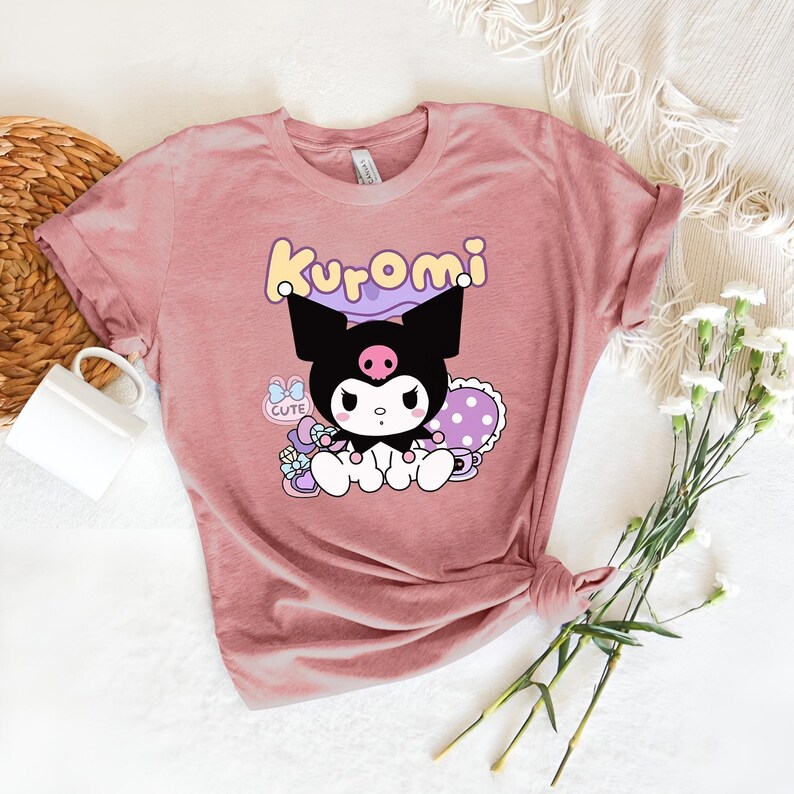 Kuromi Coquette T-shirt, Kawaii Hello Kitty Matchande Familjet-t-shirt, Semestervibbar, Magiska Tecknade Gåvor, Unisex Outfit, Present till Flickor bild 4