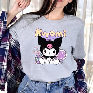 Kuromi Coquette T-shirt, Kawaii Hello Kitty Matchande Familjet-t-shirt, Semestervibbar, Magiska Tecknade Gåvor, Unisex Outfit, Present till Flickor bild 2