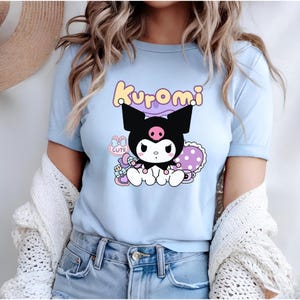 Kuromi Coquette T-shirt, Kawaii Hello Kitty Matchande Familjet-t-shirt, Semestervibbar, Magiska Tecknade Gåvor, Unisex Outfit, Present till Flickor bild 7