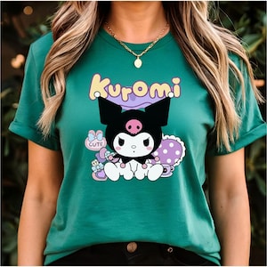 Kuromi Coquette T-shirt, Kawaii Hello Kitty Matchande Familjet-t-shirt, Semestervibbar, Magiska Tecknade Gåvor, Unisex Outfit, Present till Flickor bild 6