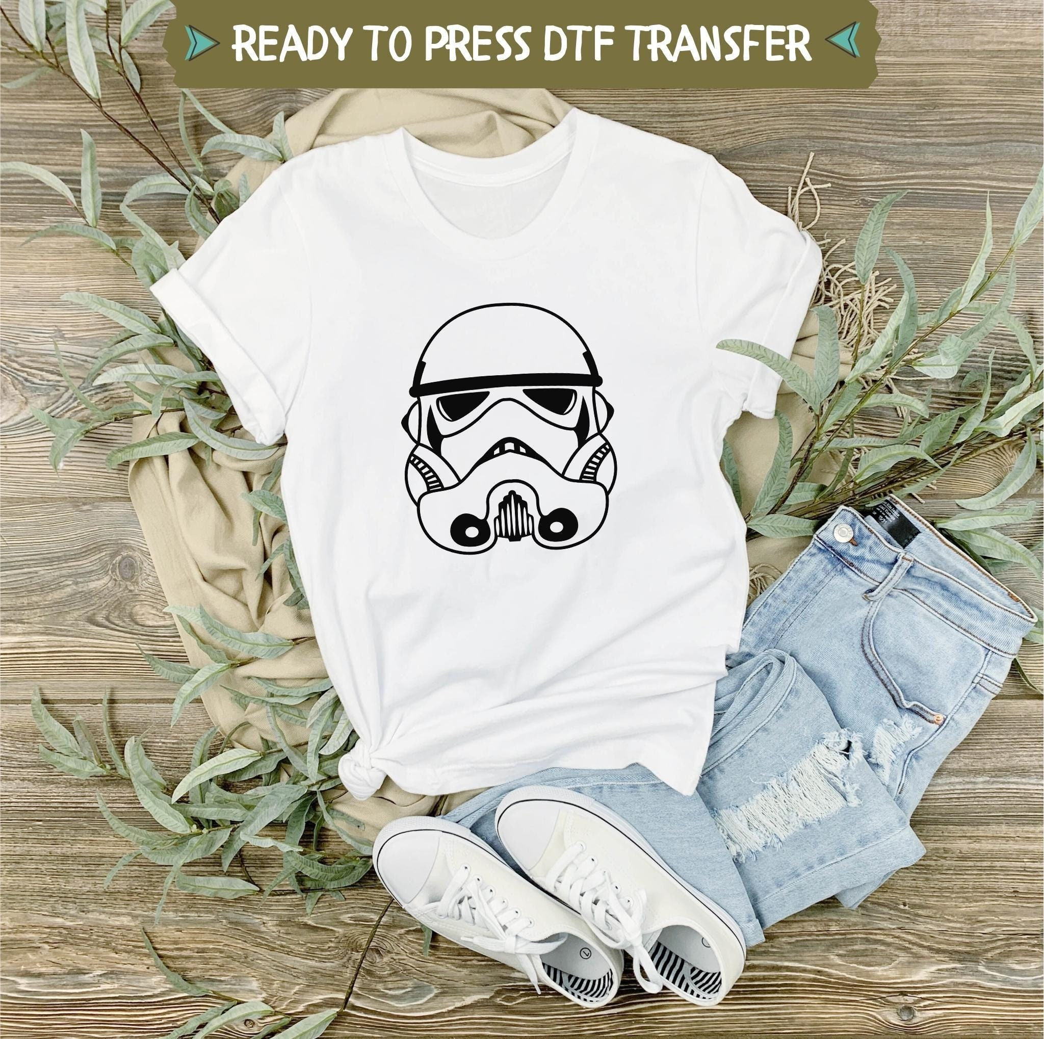 Cool Stormtrooper Helmet DTF Transfer, Disney Star Wars DTF, Lovely Stormtrooper Ready To Press, Disneyland Family Design, Disney Gifts Crew