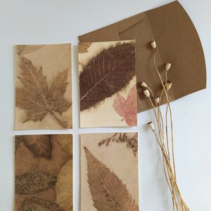 Papier éco-imprimé Motifs botaniques Cartes de voeux Cadeaux respectueux de l'environnement Impressions nature Cartes de célébrations Cadeaux écologiques Artisanat