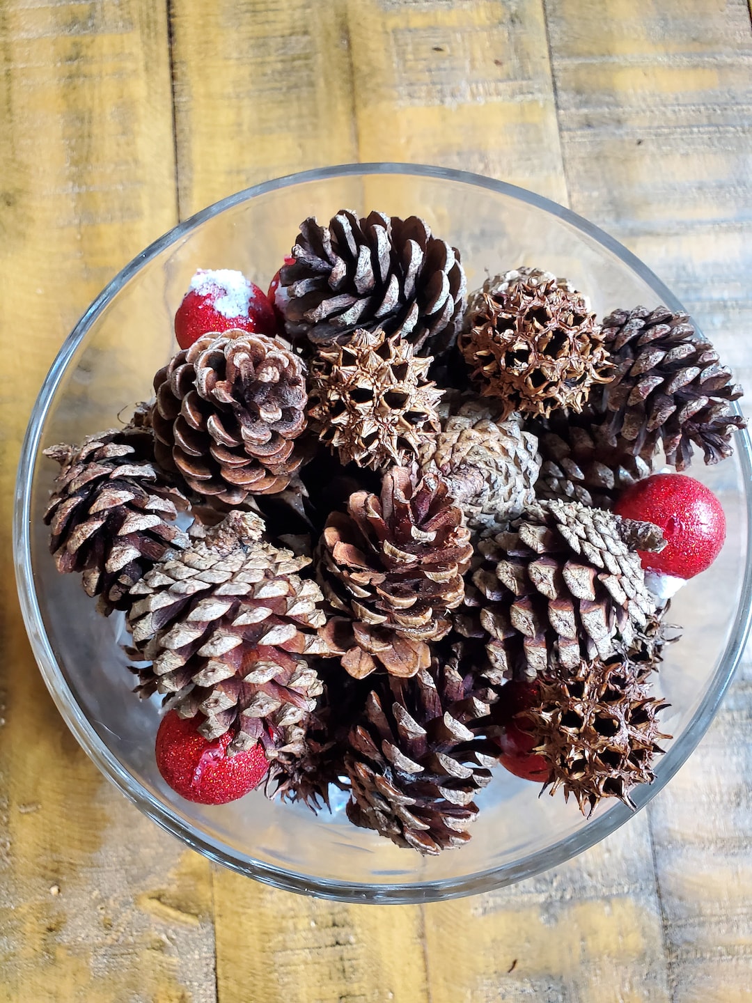 Pinecone and Sweet Gum Ball Vase Filler 