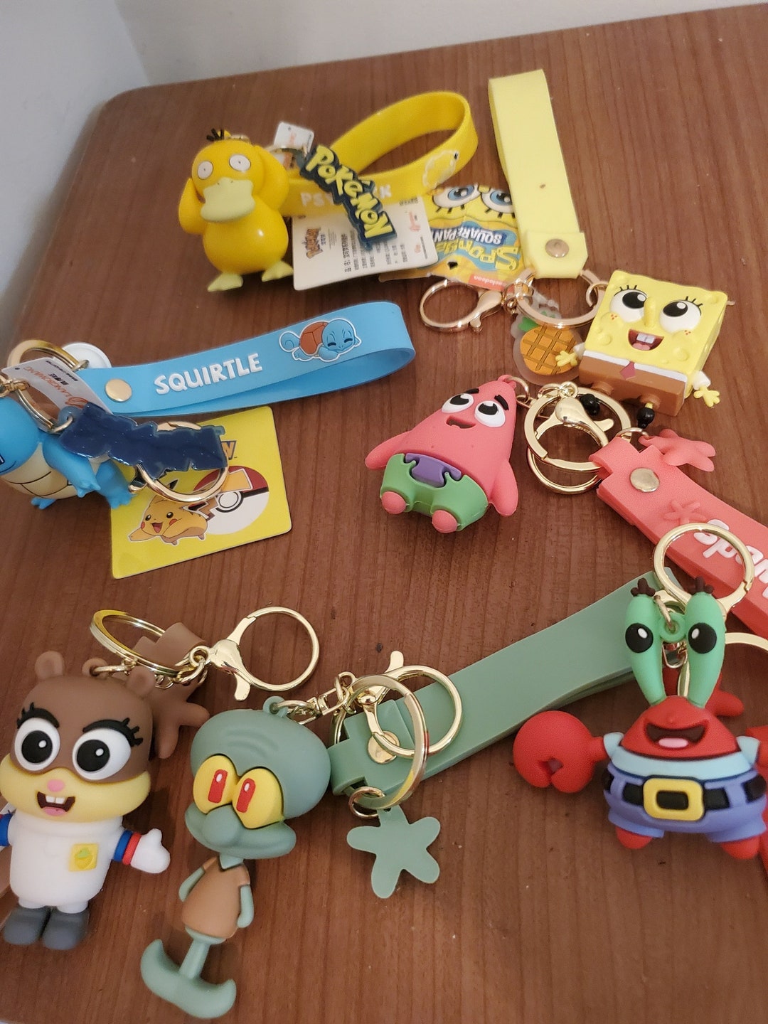 Spongebob Keychain Keys Keychains Toys Kids Car Etsy