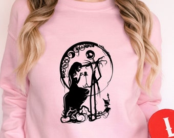 Jack Skellington & Sally Sweatshirt: Funny Couple Matching Shirts